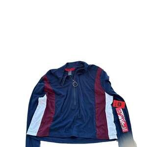 Hot Kiss Women's Colorblock Quarter-Zip Long Sleeve